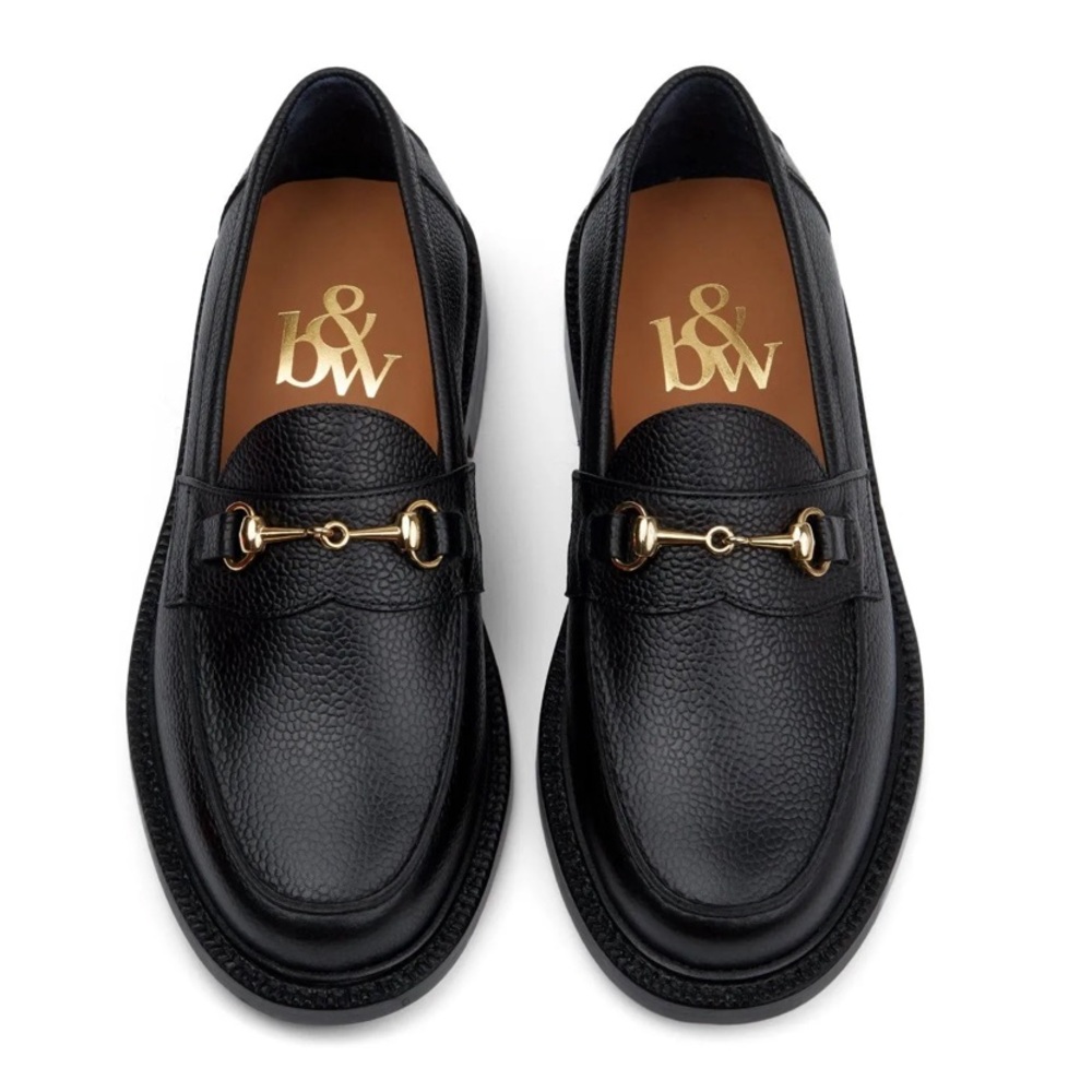 Blackstock & Weber The Mason Horse Bit Loafer, Onyx Men’s size 6, Women’s size 9